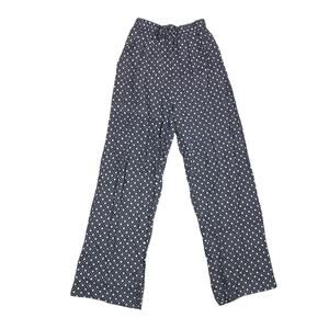 Vintage 90s Star Cody navy blue and cream printed flowy pants S